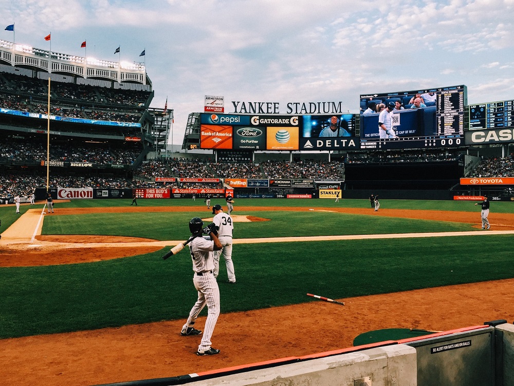 New York Yankees in New York honkbal wedstrijd 